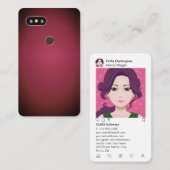 Faux Phone Hoesje & Instagram Style Visitekaartje (Voorkant / Achterkant)