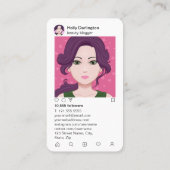 Faux Phone Hoesje & Instagram Style Visitekaartje (Achterkant)