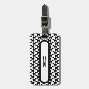 Faux pied-de-poule met Dogs mode Bagagelabel 1