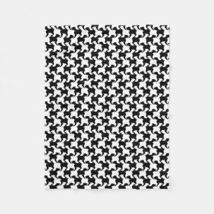 Faux pied-de-poule met Dogs mode Blanket 1 Fleece Deken