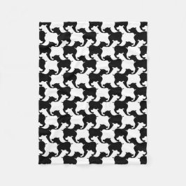 Faux pied-de-poule met Dogs mode Blanket 2 Fleece Deken