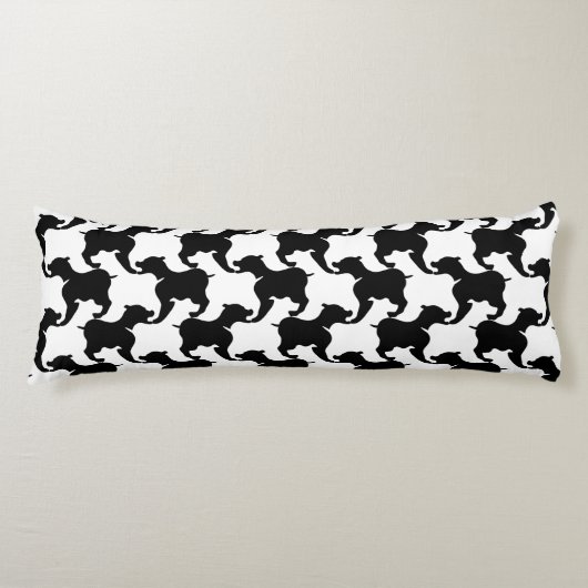 Faux pied-de-poule met Dogs mode Body Pillow 2 Lichaamskussen (Voorkant)