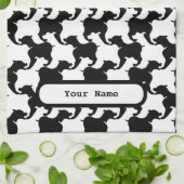 Faux pied-de-poule met Dogs mode K Handdoek 2 (Gevouwen)