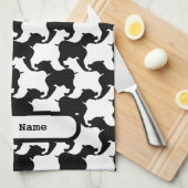 Faux pied-de-poule met Dogs mode K Handdoek 2 (Quarter Fold)