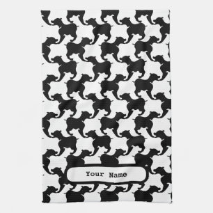 Faux pied-de-poule met Dogs mode K Handdoek 2