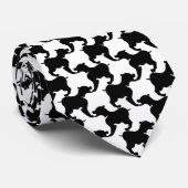Faux pied-de-poule met Dogs mode Stropdas 1 (Opgerold)