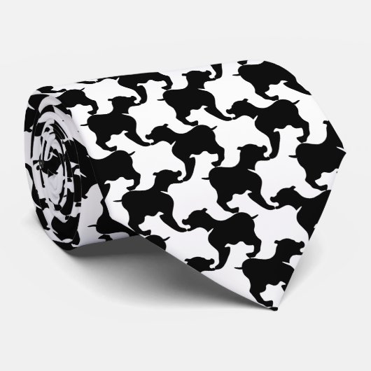 Faux pied-de-poule met Dogs mode Stropdas 1 (Opgerold)