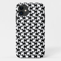 Faux pied-de-poule met Dogs mode Telefoon case 1