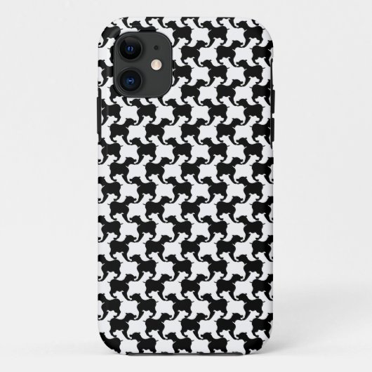 Faux pied-de-poule met Dogs mode Telefoon case 1 (Achterkant)