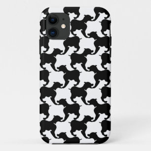 Faux pied-de-poule met Dogs mode Telefoon case 2