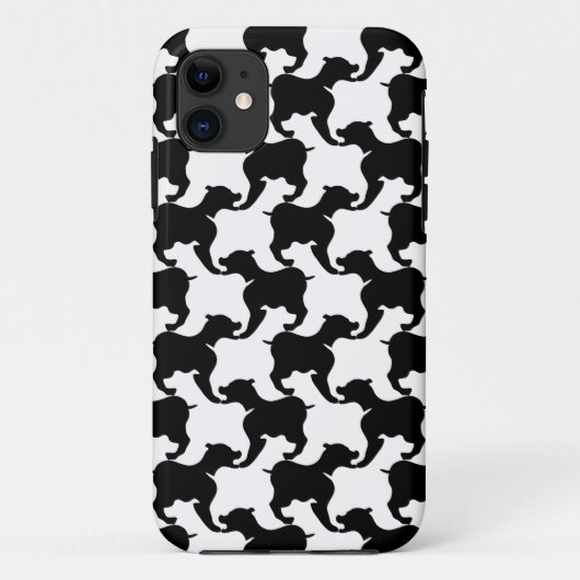 Faux pied-de-poule met Dogs mode Telefoon case 2 (Achterkant)