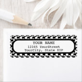 Faux pied-de-poule met het etiket van het Adres va (Insitu)