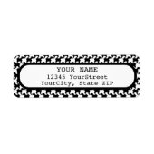 Faux pied-de-poule met het etiket van het Adres va (Voorkant)