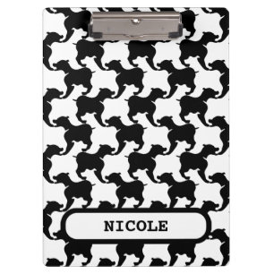 Faux pied-de-poule met Honden mode Klembord 2