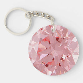 Faux Pink Diamond Acrylische Sleutelhanger