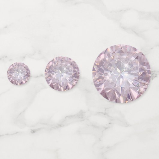 Faux Pink Diamond Confetti (Voorkanten)