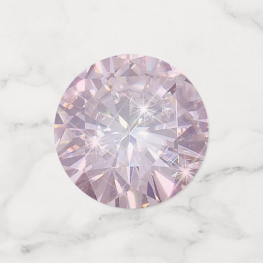 Faux Pink Diamond Confetti (Kleine voorkant)