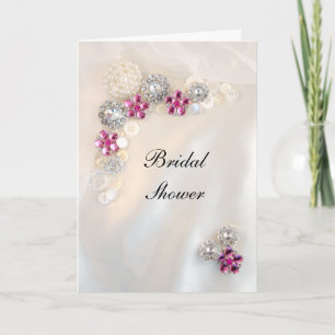 Faux Pink Diamond en Pearls Button Vrijgezellenfee