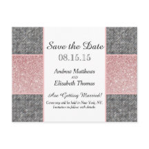  Faux Pink Glitter en Grijze Stof