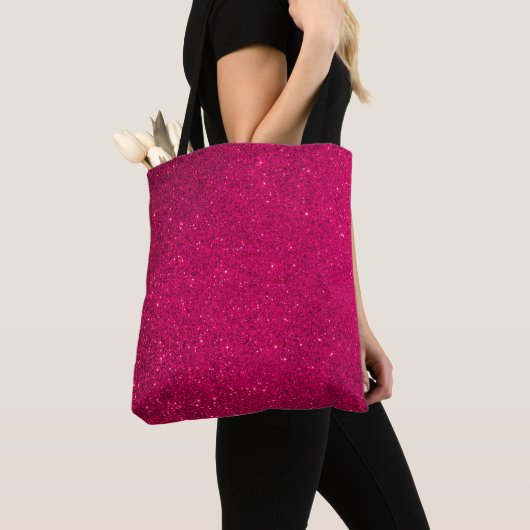 Faux Pink Glitter Tote Bag (Dichtbij)
