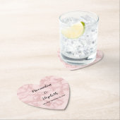 Faux Pink Marble Kartonnen Onderzetters (Insitu)