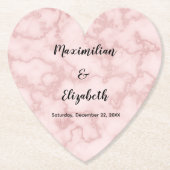 Faux Pink Marble Kartonnen Onderzetters (Voorkant)