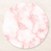 Faux Pink Marble Ronde Kartonnen Onderzetter (Voorkant)