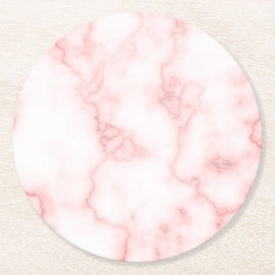 Faux Pink Marble Ronde Kartonnen Onderzetter