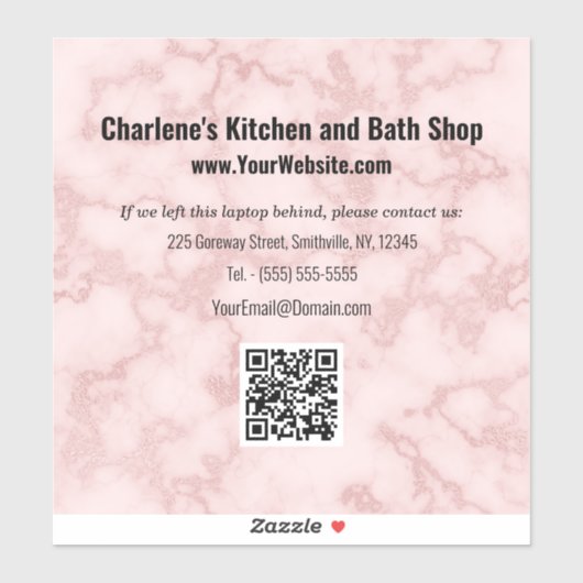 Faux Pink Marble Sticker (Vel)