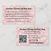 Faux Pink Marble Visitekaartje (Voorkant / Achterkant)