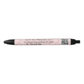 Faux Pink Marble Zwarte Inkt Pen (Voorkant)