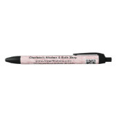 Faux Pink Marble Zwarte Inkt Pen (Bovenkant)