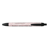 Faux Pink Marble Zwarte Inkt Pen (Achterkant)
