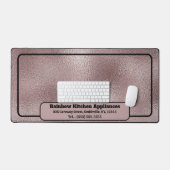 Faux Pink Metallic voor haar Business Bureaumat (Keyboard & Muis)