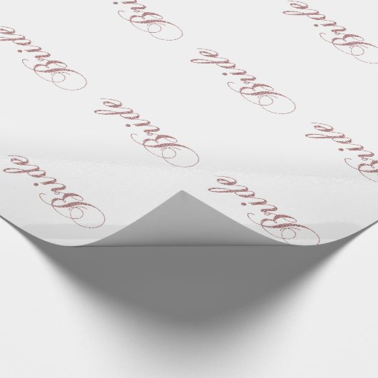 Faux Pink Sparkles Bride Cadeaupapier (Hoek)