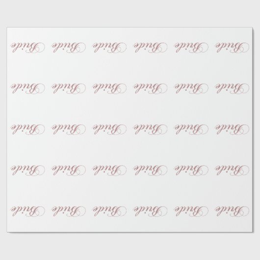 Faux Pink Sparkles Bride Cadeaupapier (Vlak)