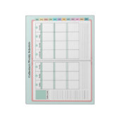 Faux Planner - Weekplannen SUNDAY START Notitieblok (Linkerzijde)