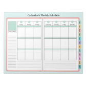 Faux Planner - Weekplannen SUNDAY START Notitieblok (Voorkant)