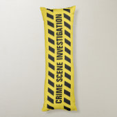 Faux Politie Lijn aangepaste tekstbak Lichaamskussen (Achterkant (Verticaal))