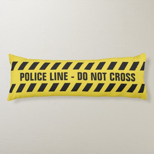 Faux Politie Lijn aangepaste tekstbak Lichaamskussen (Voorkant)