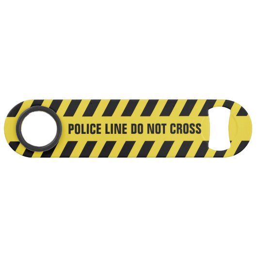 Faux Politie Lijn aangepaste tekstflesopening Speed Flessenopener (Voorkant (Horizontaal))