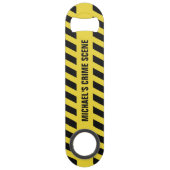 Faux Politie Lijn aangepaste tekstflesopening Speed Flessenopener (Achterkant)