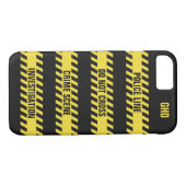 Faux Politie Lijn aangepaste teksttelefoongesprekk Case-Mate iPhone Case (Achterkant (Horizontaal))