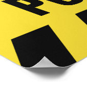 Faux politielijn aangepaste tekst poster (Hoek)