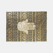 Faux Print Gold Hamsa Hand Tribal Aztec Fleece Deken (Voorkant (Horizontaal))