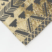 Faux Print Gold Hamsa Hand Tribal Aztec Fleece Deken (Hoek)
