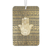 Faux Print Gold Hamsa Hand Tribal Aztec Luchtverfrisser (Achterkant)