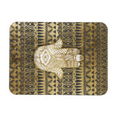 Faux Print Gold Hamsa Hand Tribal Aztec Magneet (Horizontaal)