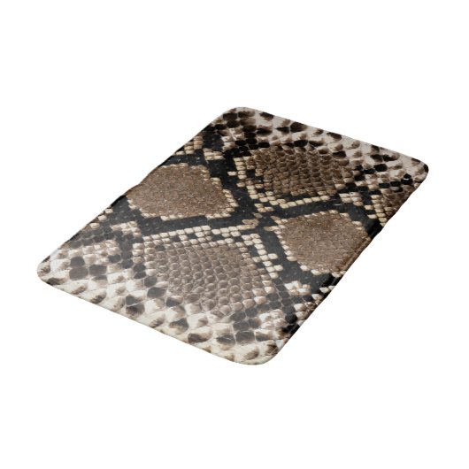 Faux Python Snake Skin Bathroom Mat (Gekanteld)