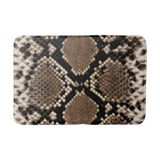 Faux Python Snake Skin Bathroom Mat (Voorkant)